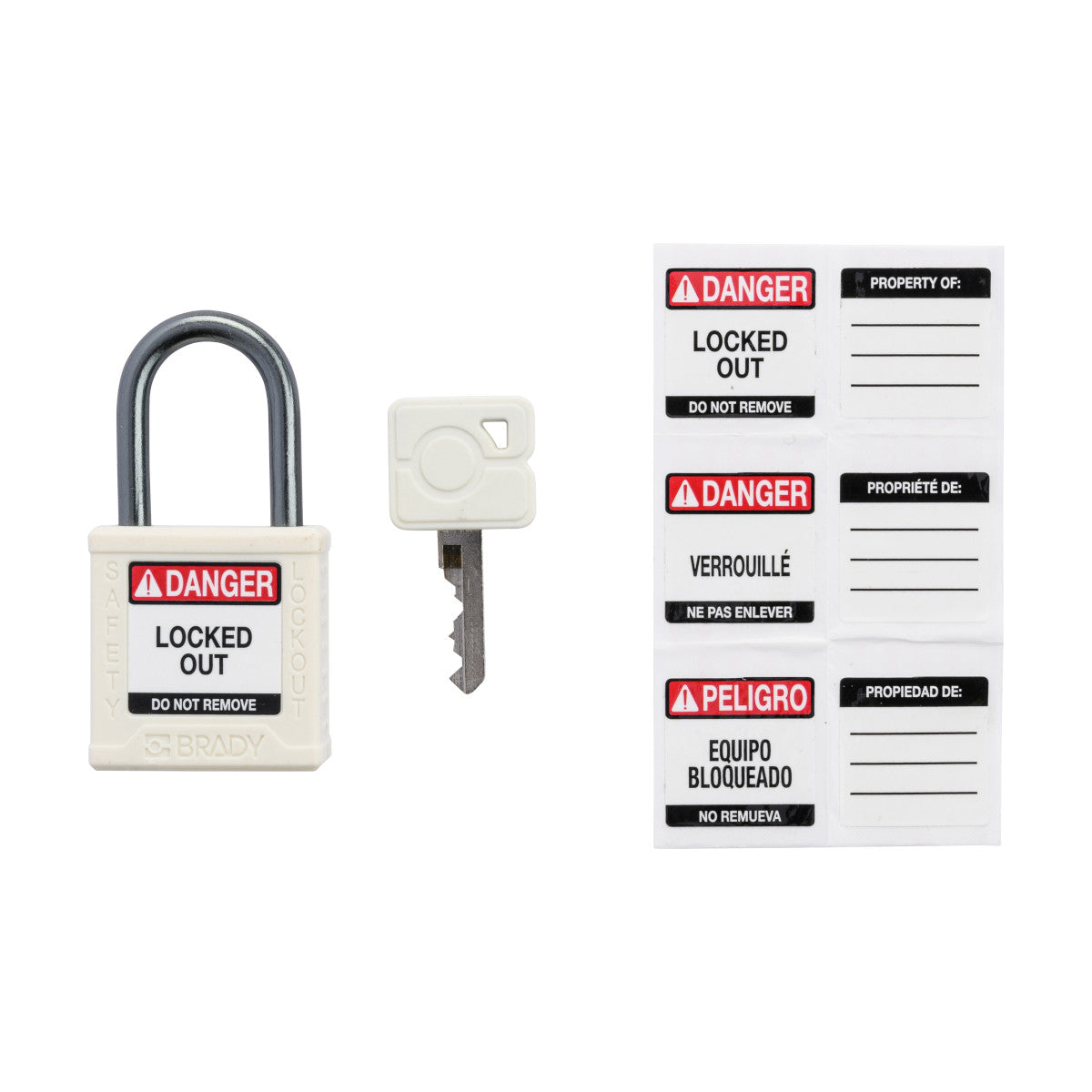 Compact Nylon Body 1" ALU Shackle WHT