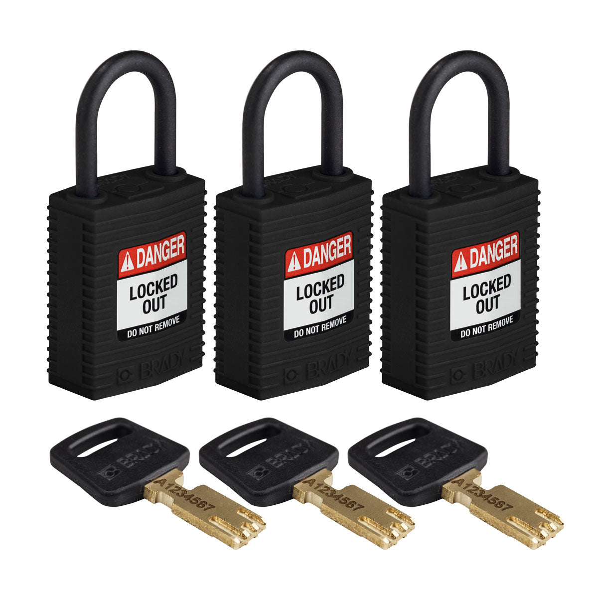 Comp Lock Nyln 1" Plastic Shkl KA BK 3PK