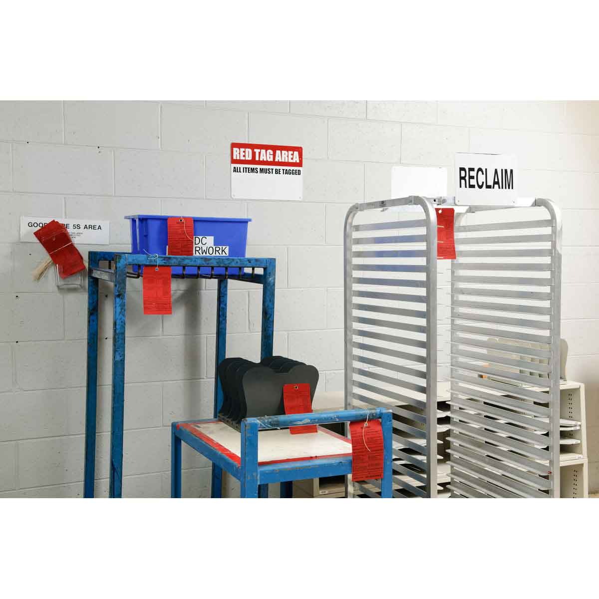 B401 10X14 RED/WT/BLK 5-S RED TAG AREA