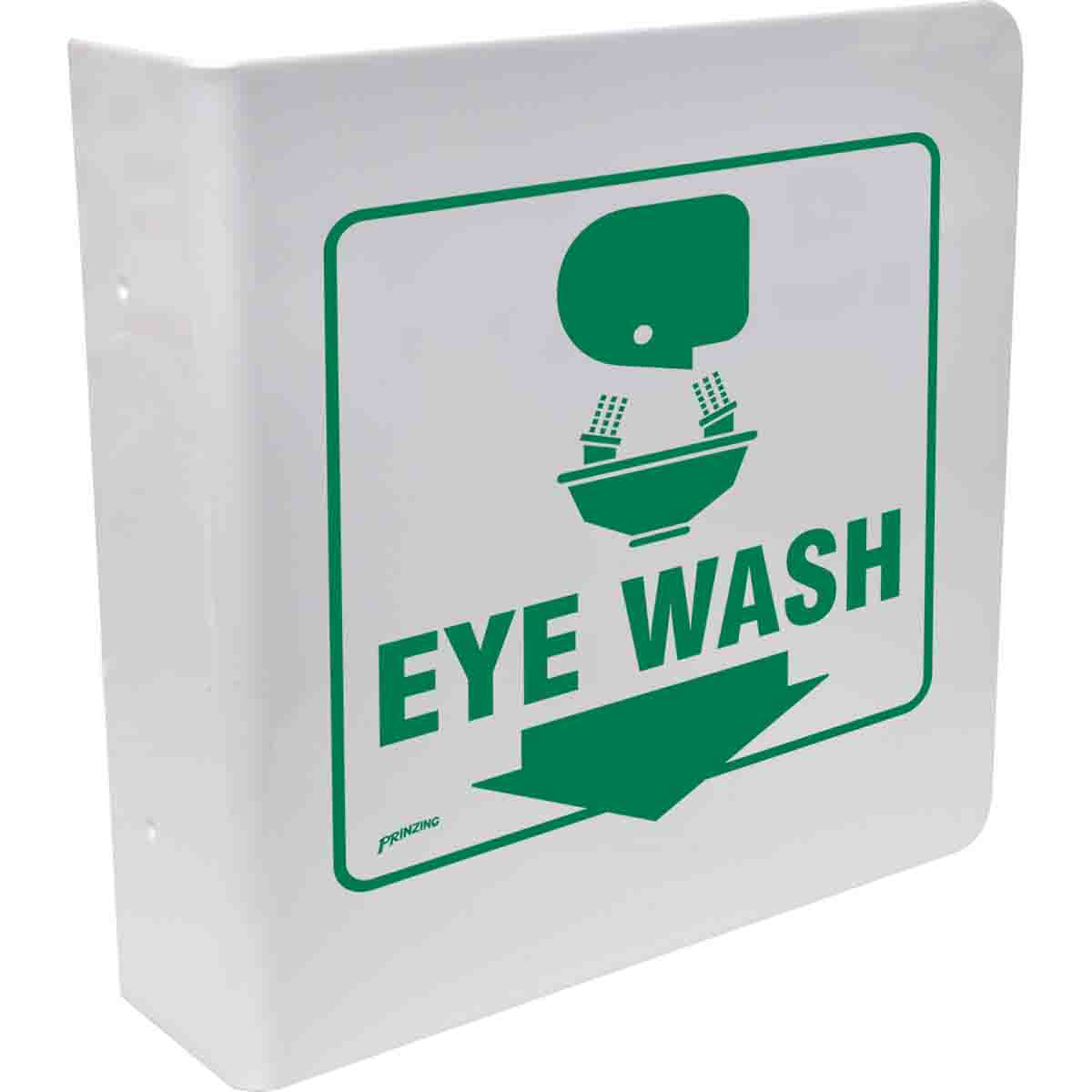 B450, 12.5X18" HI VIS L-SIGN,EYE WASH