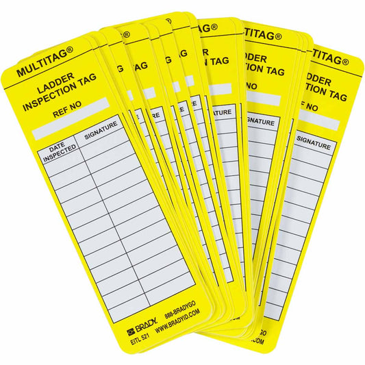 LADDERTAG INSERTS 2X6 1/2 YELLOW VINYL