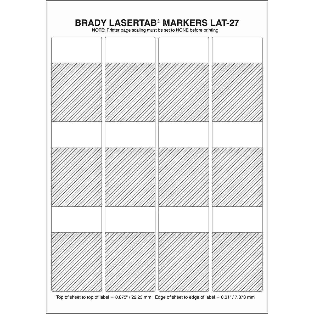 Lbls 3.167 in H x 1.875 in W WT,CL 84/PK