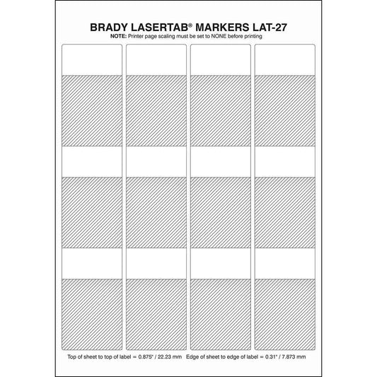 Lbls 3.167 in H x 1.875 in W WT,CL 84/PK