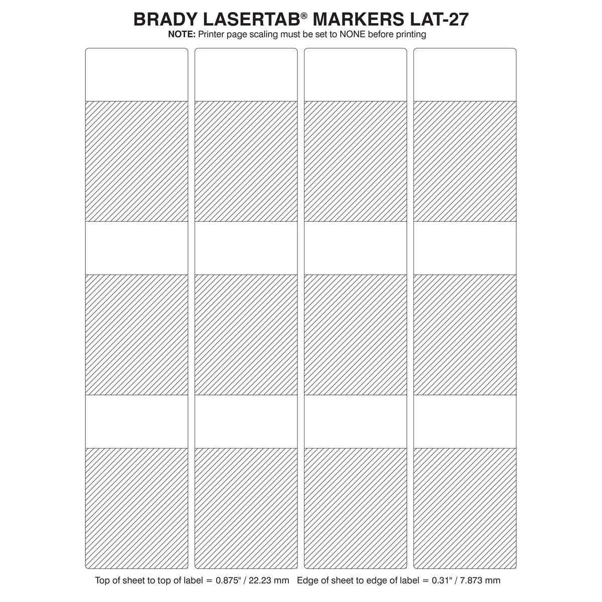 Lbls 3.167 in H x 1.875 in W WT,CL 20/PK