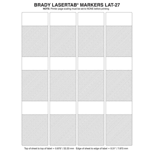 Lbls 3.167 in H x 1.875 in W WT,CL 20/PK