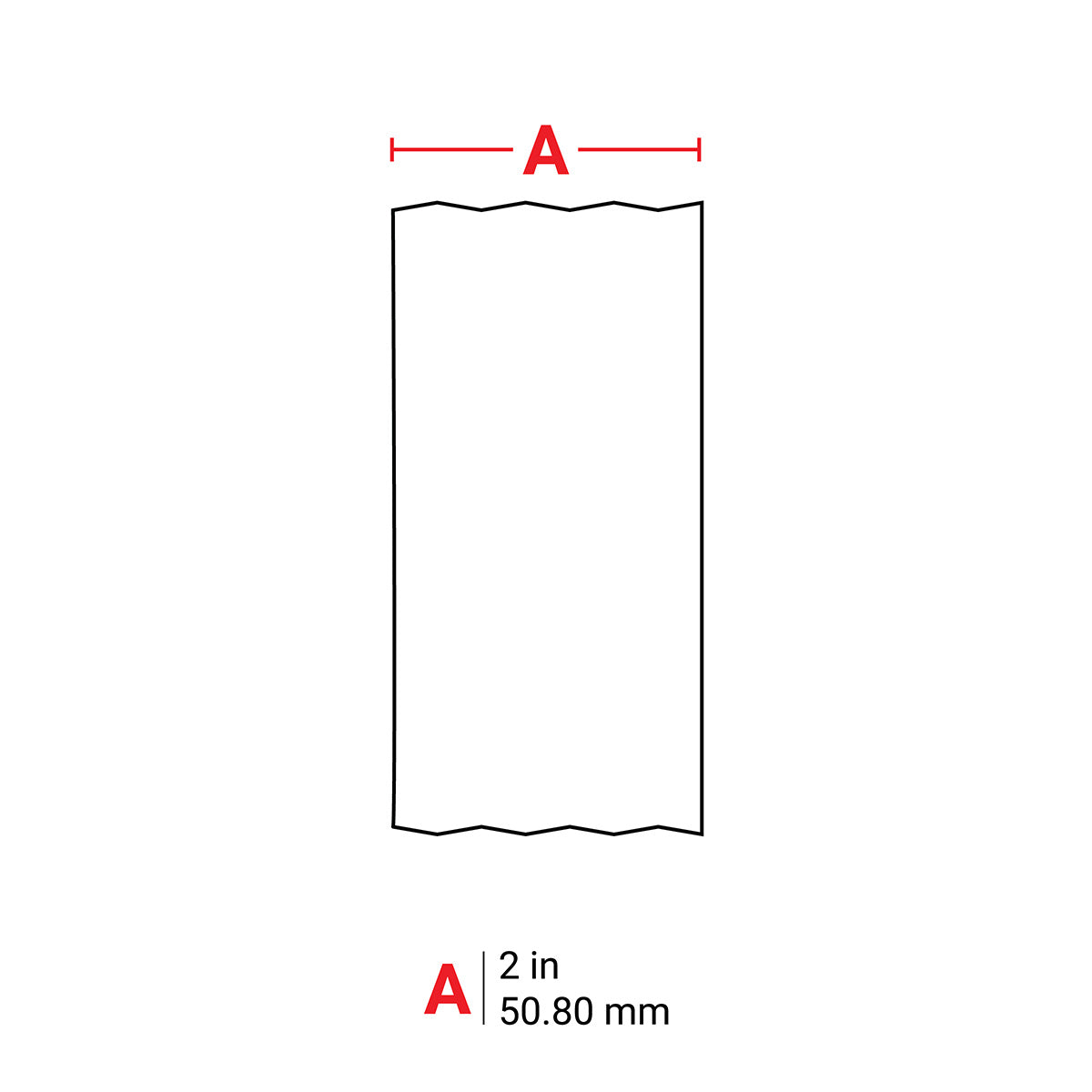 Label Polyester 2in x 100ft BK