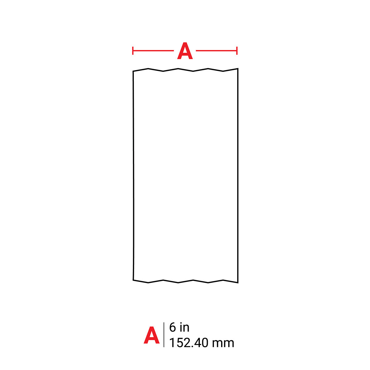 Label Polyester 6in x 50ft LT BU