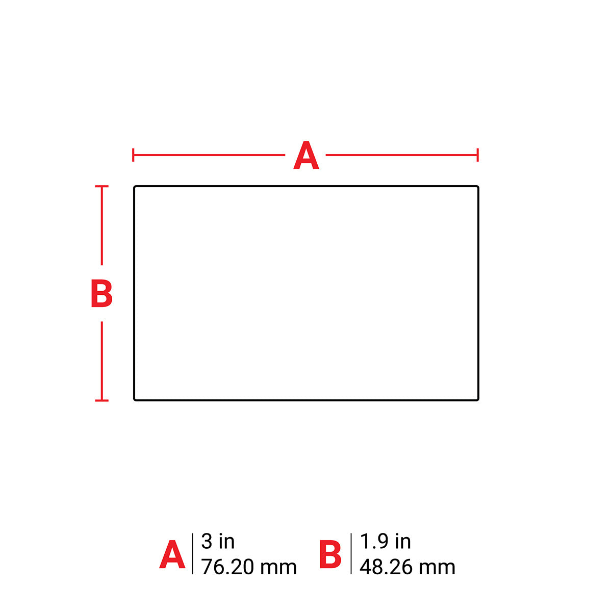 Label 1.9" x 3" Polyester CL RL/100