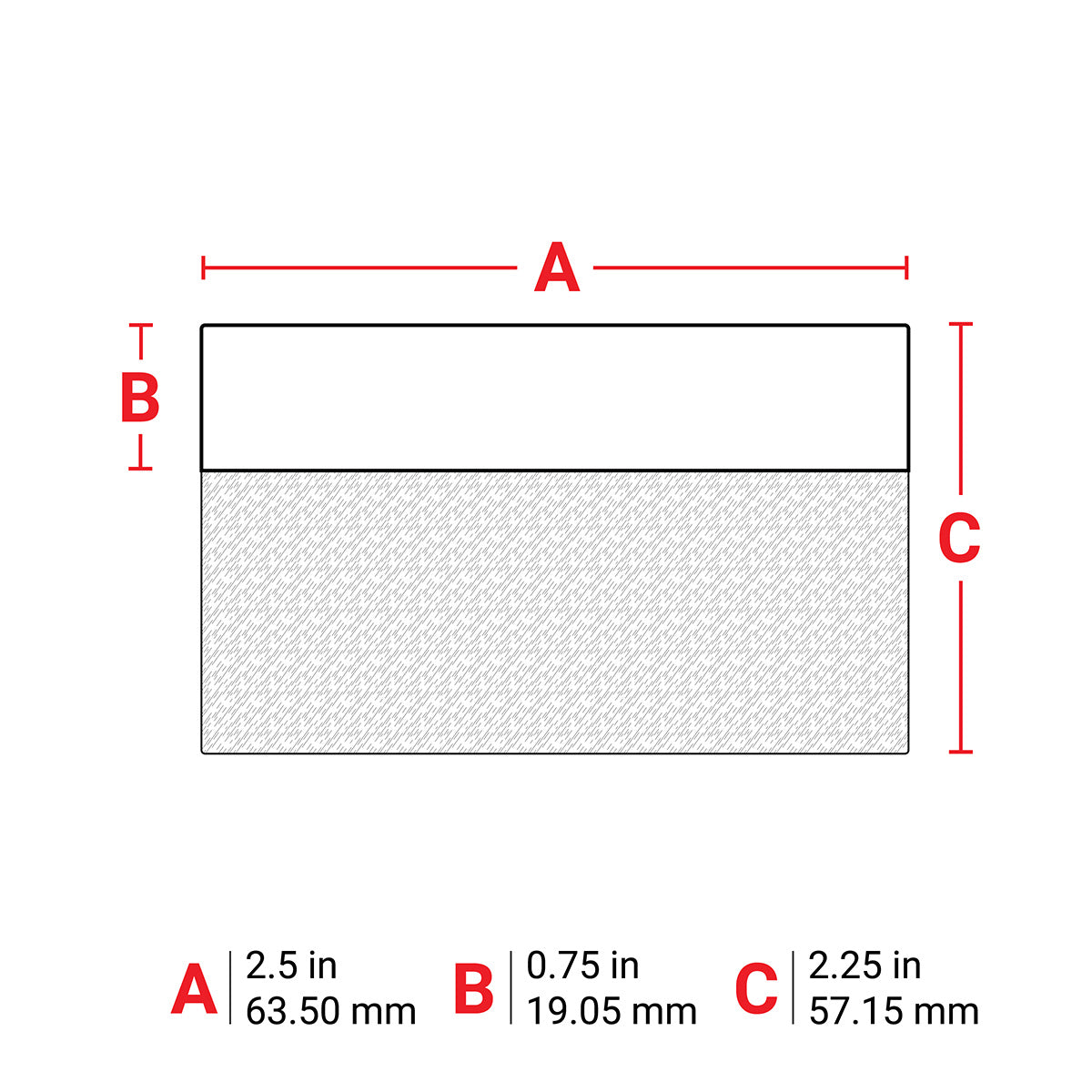 Label Vinyl 2.25in x 2.5in WT/CL 1000/RL