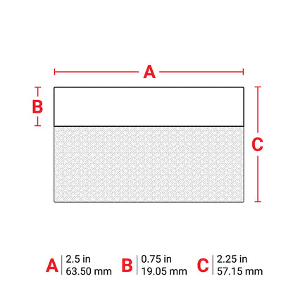 Label Vinyl 2.25in x 2.5in WT/CL 1000/RL