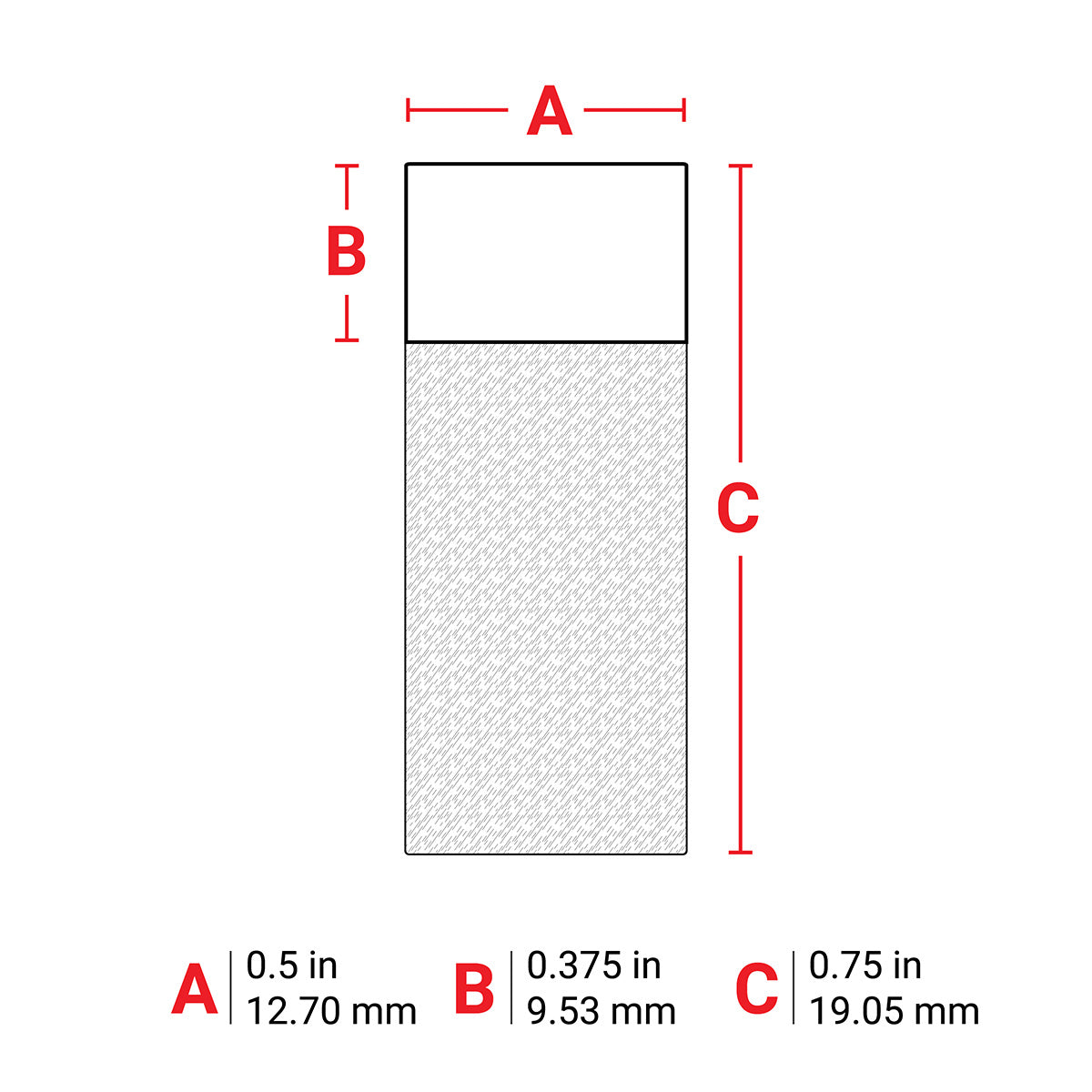 Label Vinyl 0.75in x 0.5in WT/CL 5000/RL