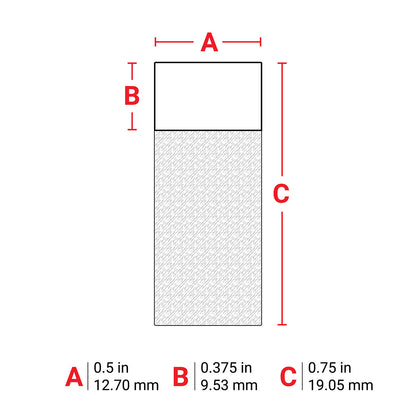 Label Vinyl 0.75in x 0.5in WT/CL 5000/RL