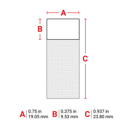 Lbl Vinyl 0.937inx0.75in WT/CL 10000/RL