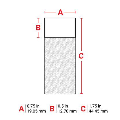 Lbl Vinyl 1.75in x 0.75in WT/CL 10000/RL