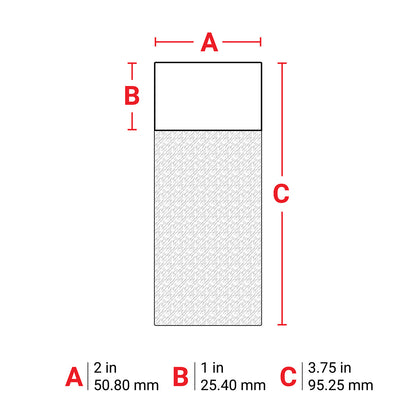 Label Vinyl 3.75in x 2in WT/CL 1000/RL