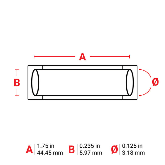 Heat-Shrink Lbls .125Dia GR 1.75" RL/100