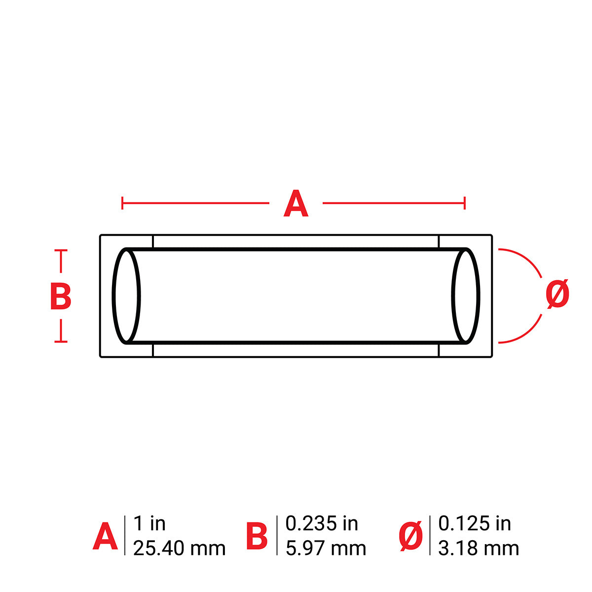 Heat-Shrink Lbls 0.125Dia Pink 1" RL/100