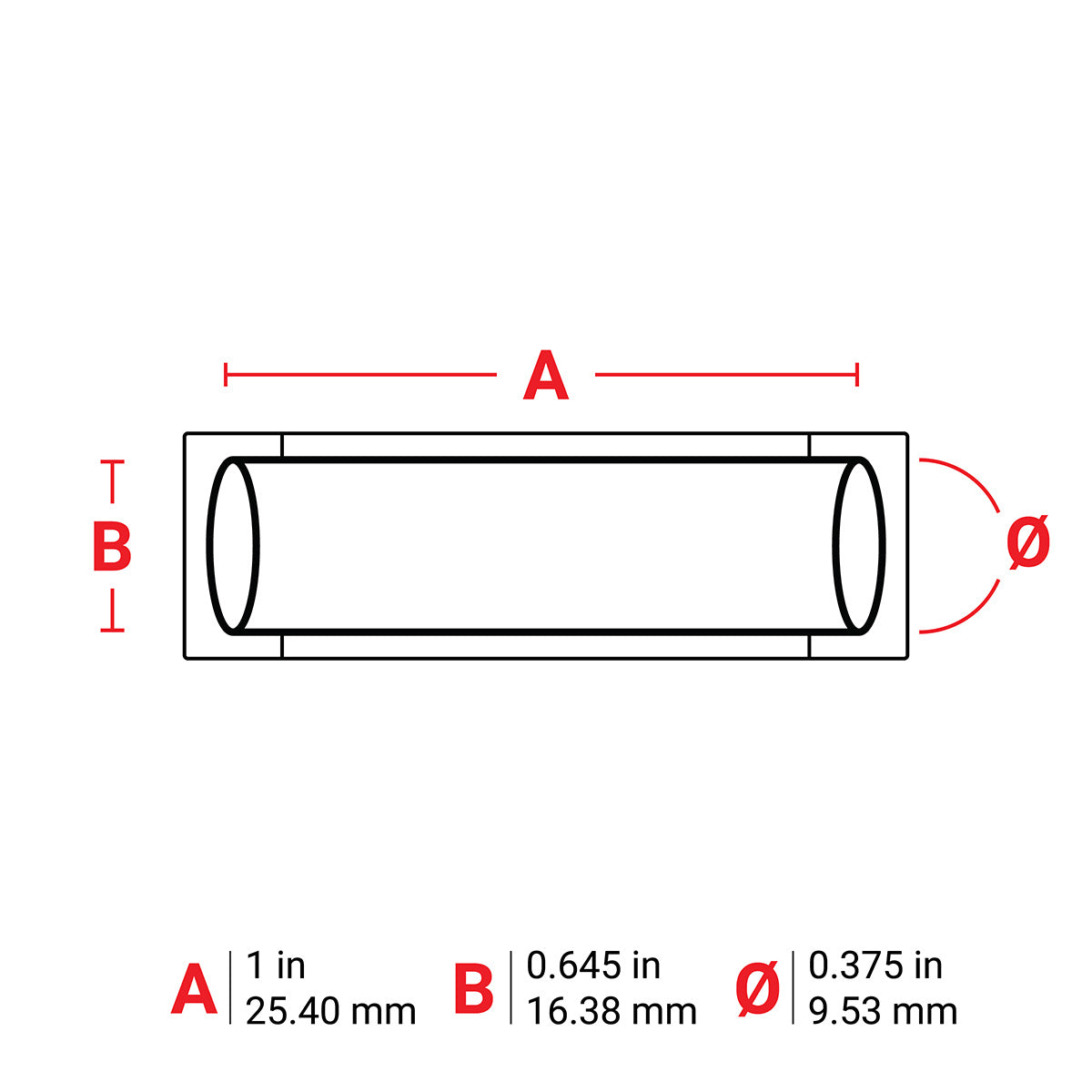 Heat-Shrink Lbls 0.375Dia BL 1" RL/100