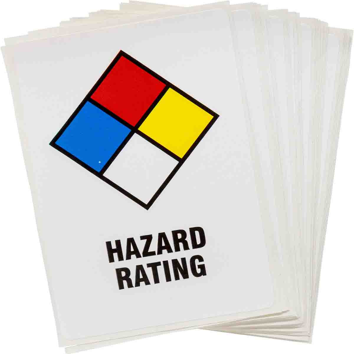 B946,4"H X 2.87"W, HAZARD ID,NFPA, 25/PK