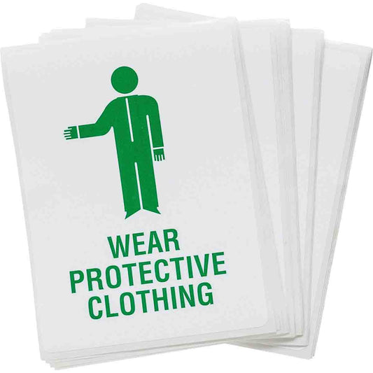 PRINZING LABEL WEAR PROTECTIVE CLOTHING