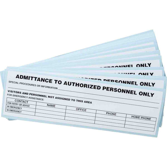 B946,3.5"HX10"W,ADMITTANCE AUTHOR, 25/PK