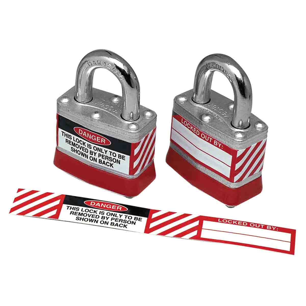 Padlock Labels Vinyl DANGER English 40PK