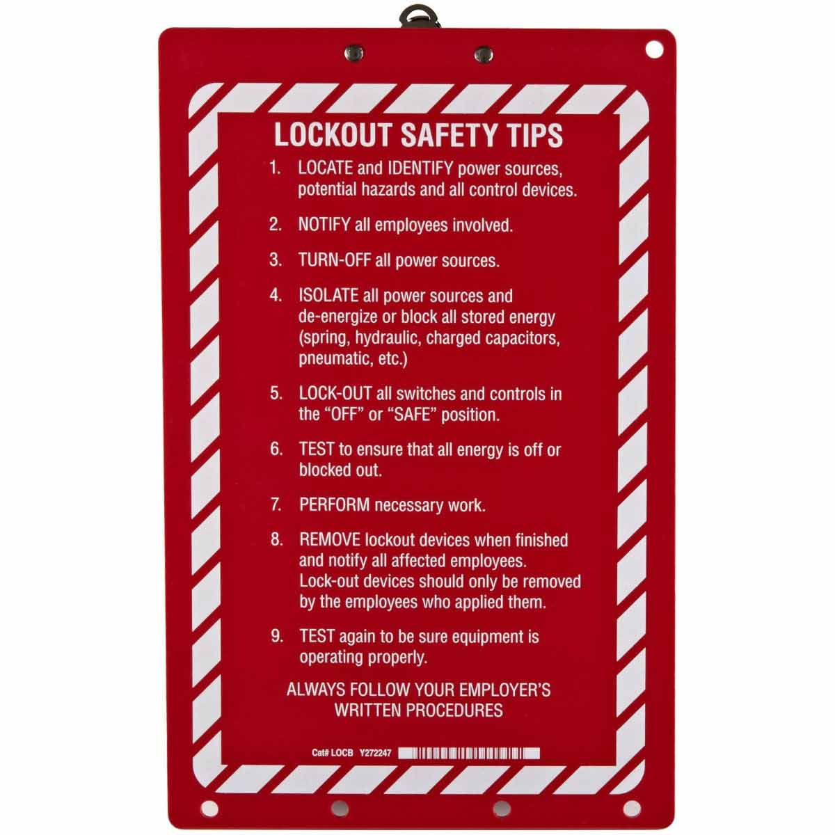LOCKOUT CLIPBOARD
