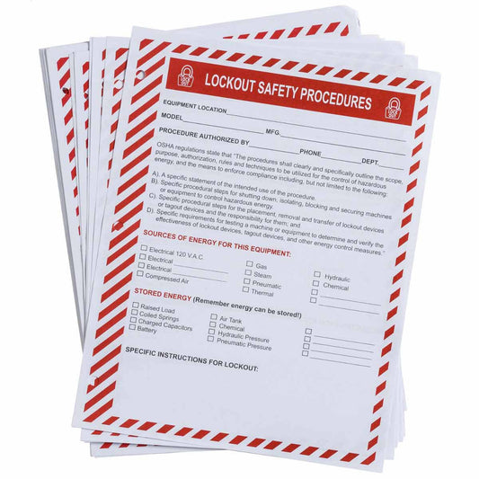 PRINZING SAFETY PROCEDURE FORM 25/EA