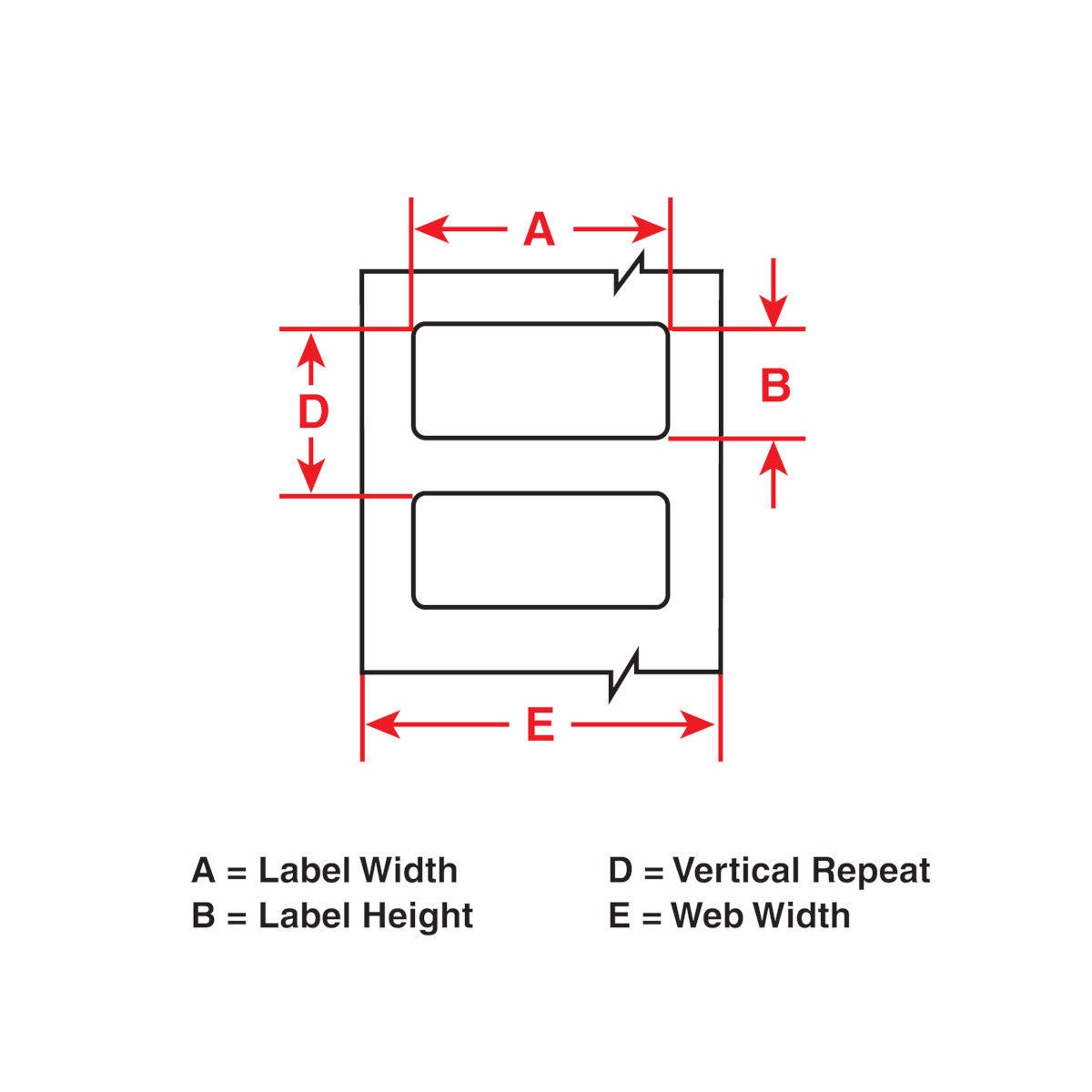 Label 2.75" x 1.25" Polyester WT RL/100