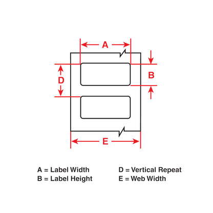 Label 2.75" x 1.25" Polyester WT RL/100