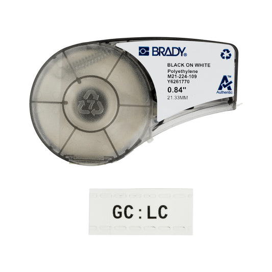 Tear-Resistant Tags 0.84 x 16 ft BK/WT