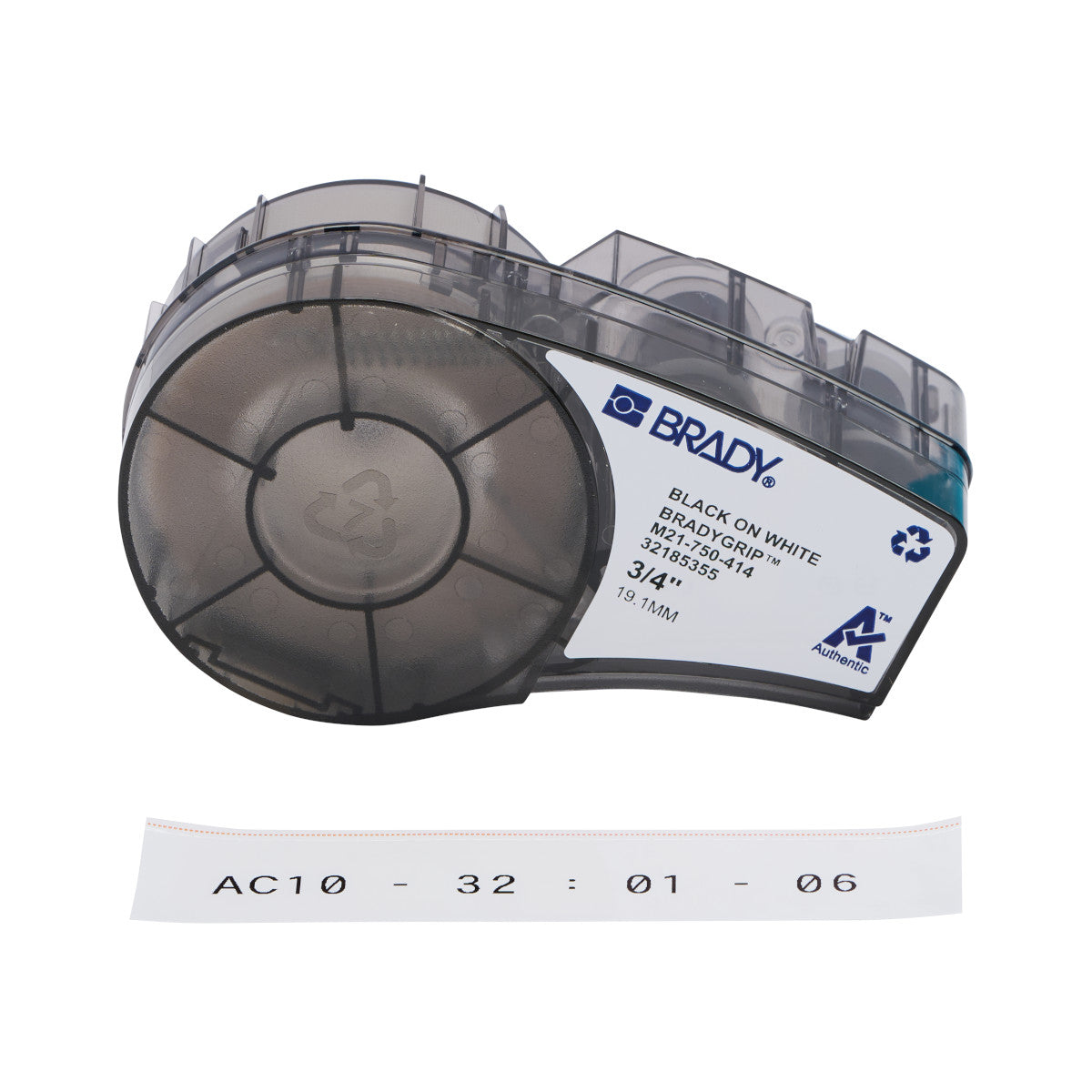 Label Polyester 0.75in x 10ft BK/WT