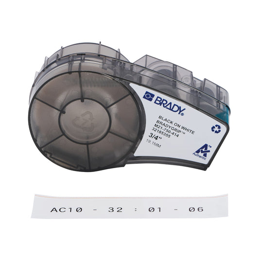 Label Polyester 0.75in x 10ft BK/WT