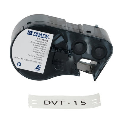 Tear-Resistant Tags 3 x 0.5 QTY 80 BK/WT