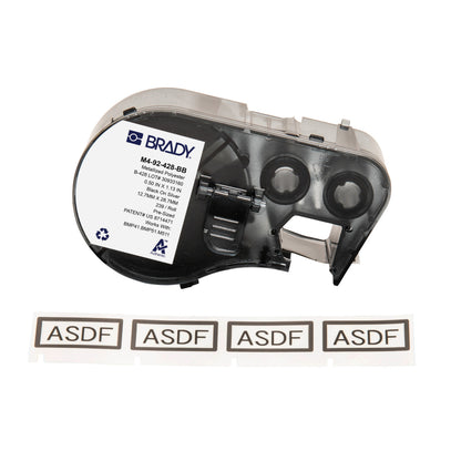 Metallized Lbl 1.13x0.5 BK on LTGR RL239