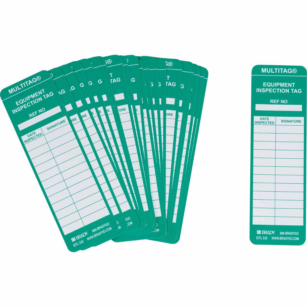 MULTITAG INSERTS 2 X 6 1/2 GREEN VINYL