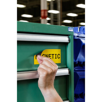 Magnetic Labels 1in W x 25 ft L Yellow