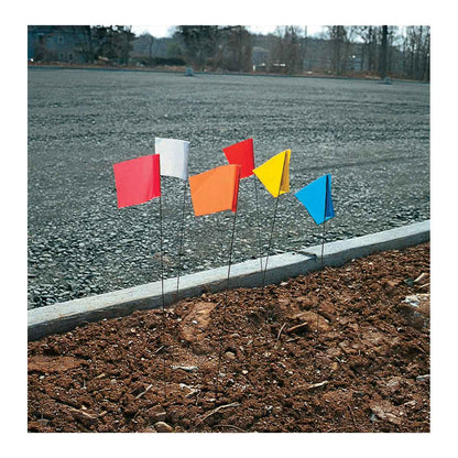 4" X 5" WHT/BLU FLAG, 30" STL ROD