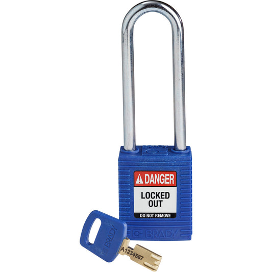 Nylon Padlock 3" Steel Shackle KD BU