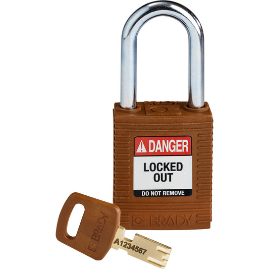 Nylon Padlock 1.5" Steel Shackle KD BN