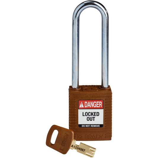 Nylon Padlock 3" Steel Shackle KD BN