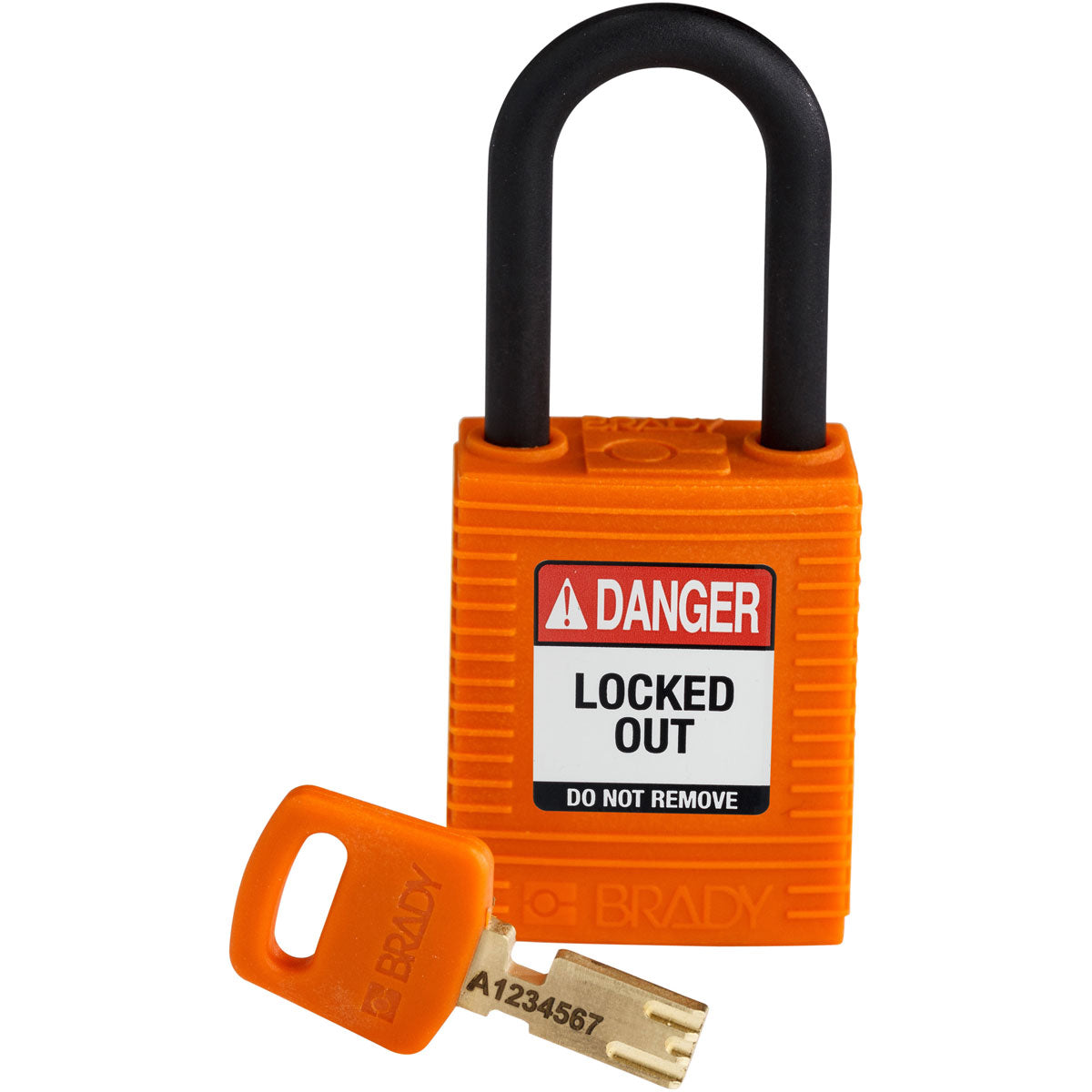 Nylon Padlock 1.5" Plastic Shackle KD OR