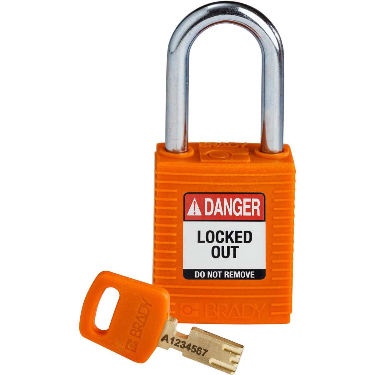 Nylon Padlock 1.5" Steel Shackle KD OR