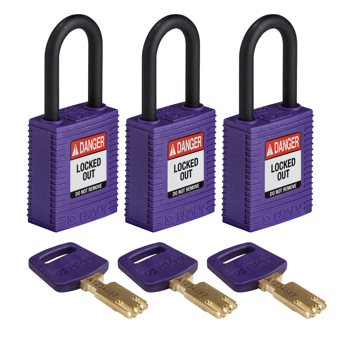 Nylon Padlock 1.5" Plst Shkl KA PL 3PK