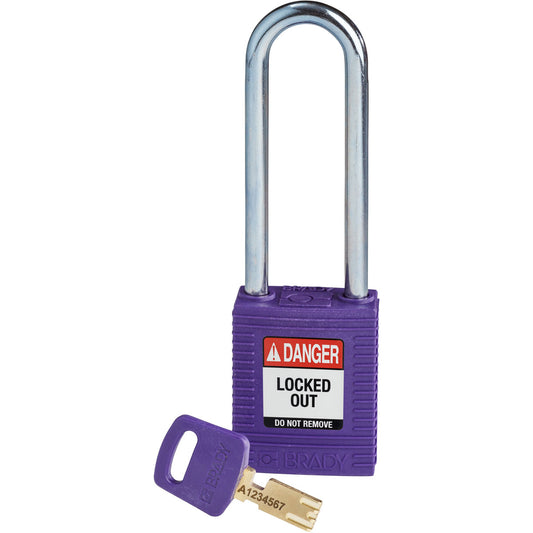 Nylon Padlock 3" Steel Shackle KD PL