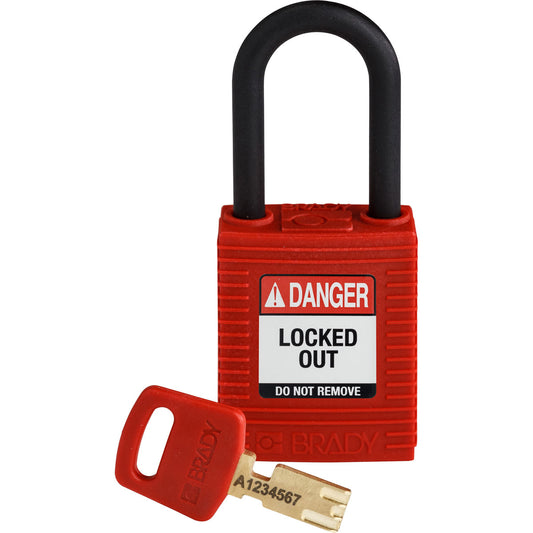 Nylon Padlock 1.5" Plastic Shackle KD RD