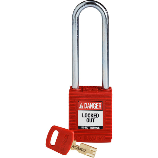 Nylon Padlock 3" Steel Shackle KD RD