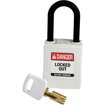 Nylon Padlock 1.5" Plst Shkl KD White