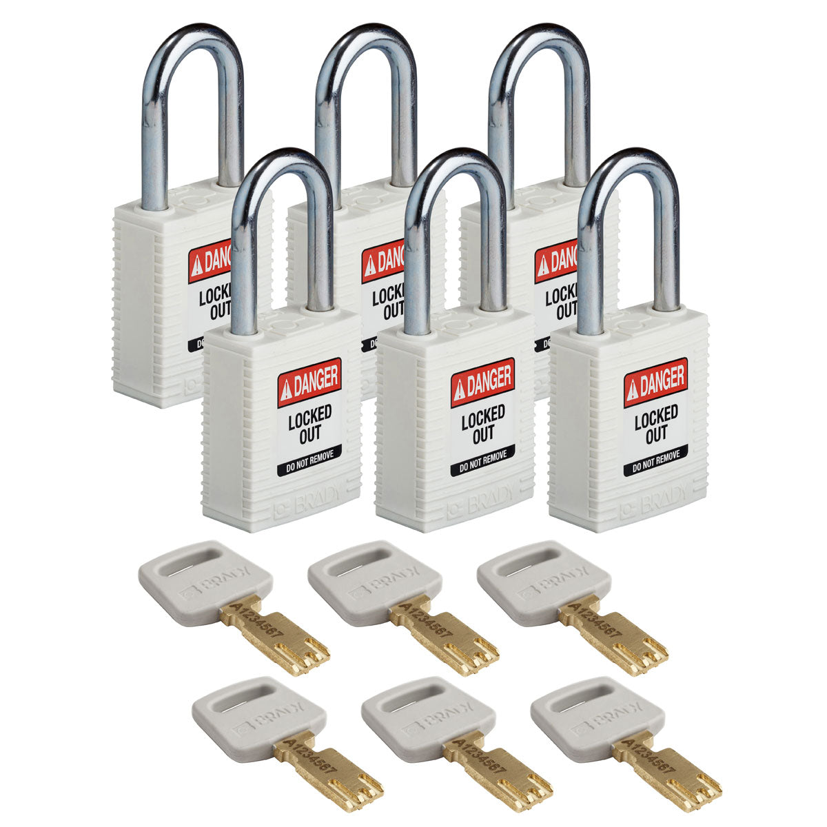 Standard SafeKey Key Retaining Nylon Padlock 1.5 in Steel Shackle KD ...
