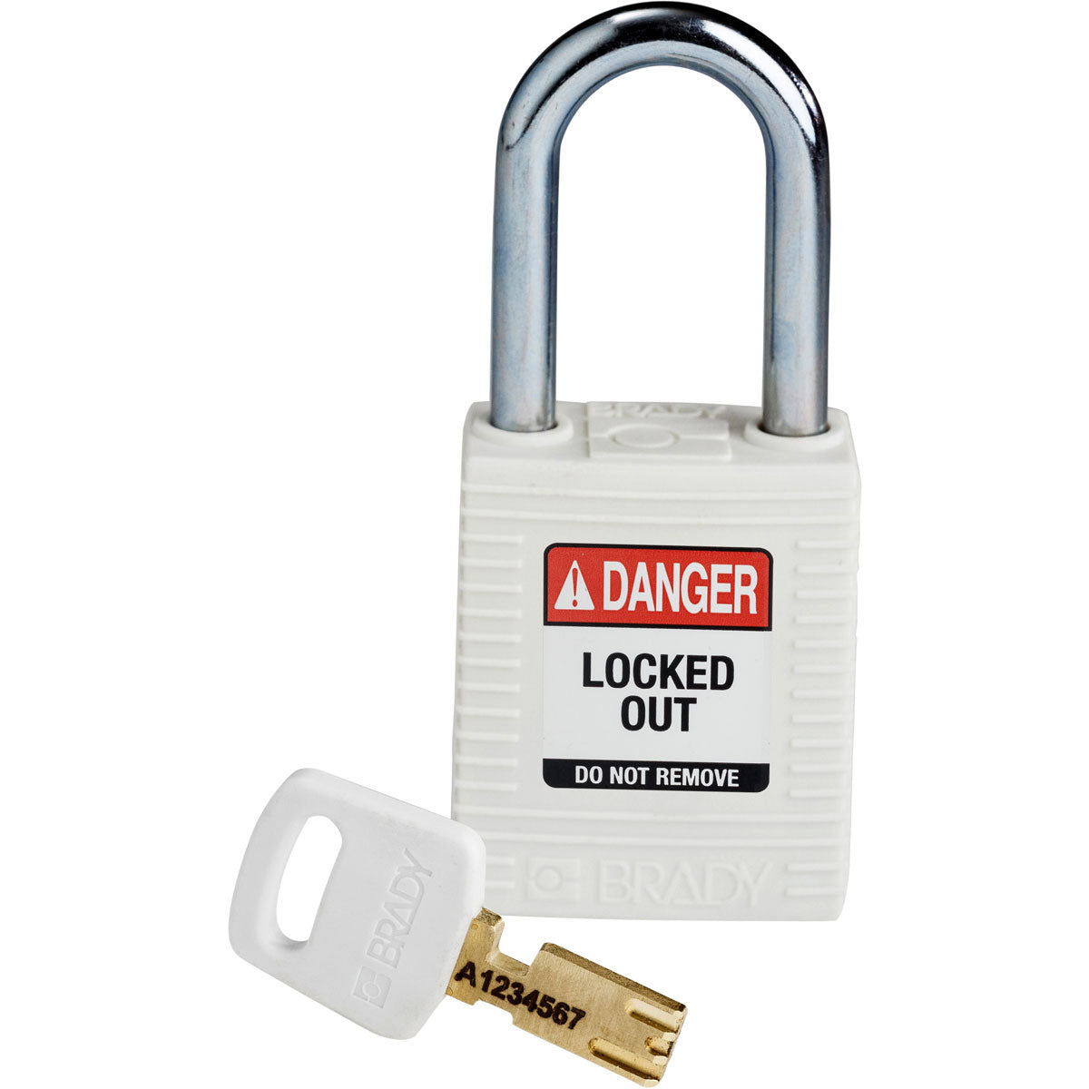 Nylon Padlock 1.5" Steel Shkl KD White